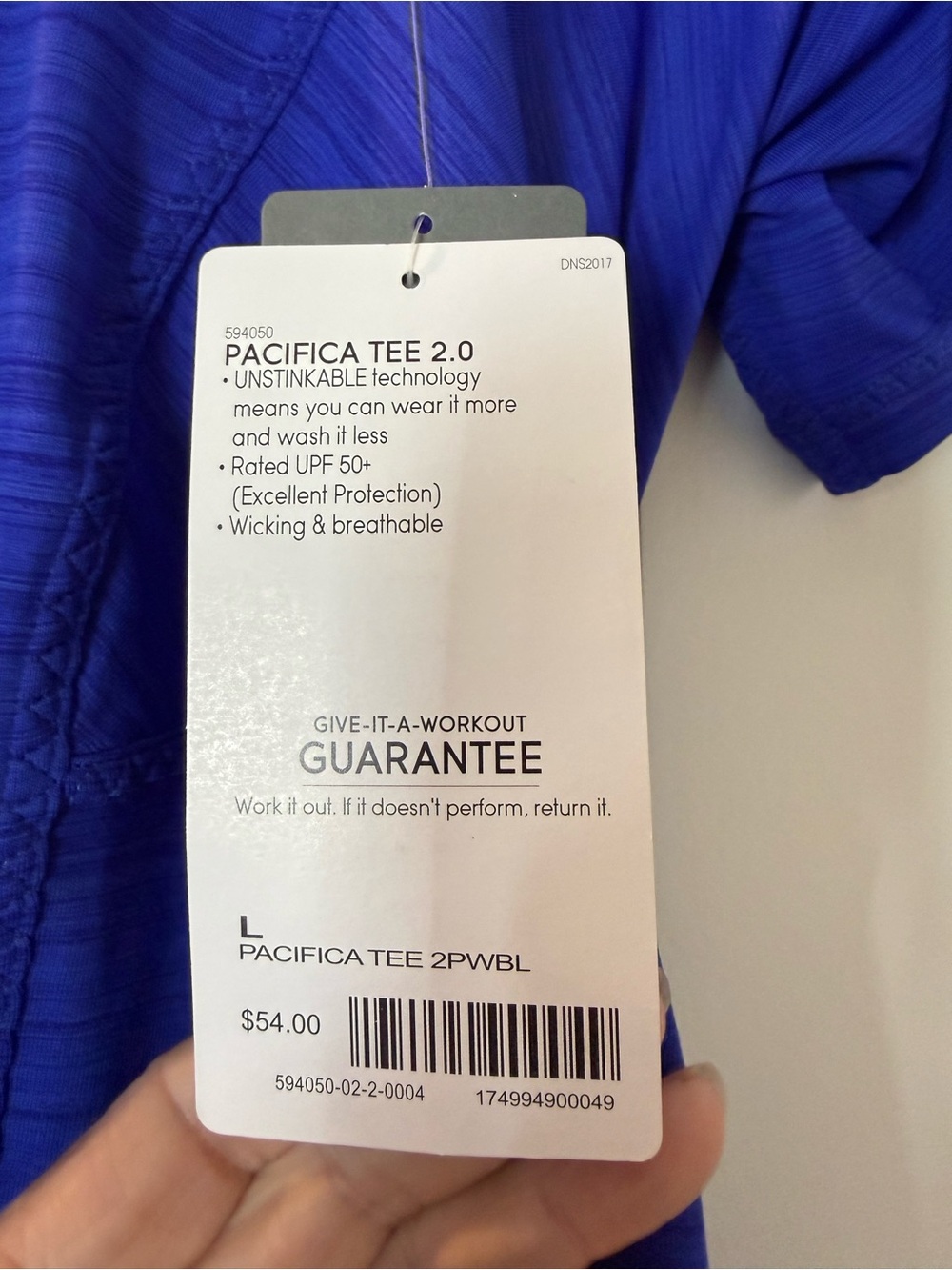 Athleta Short-Sleeve Zip Front Active Top — Blue NWT - Picture 3 of 6